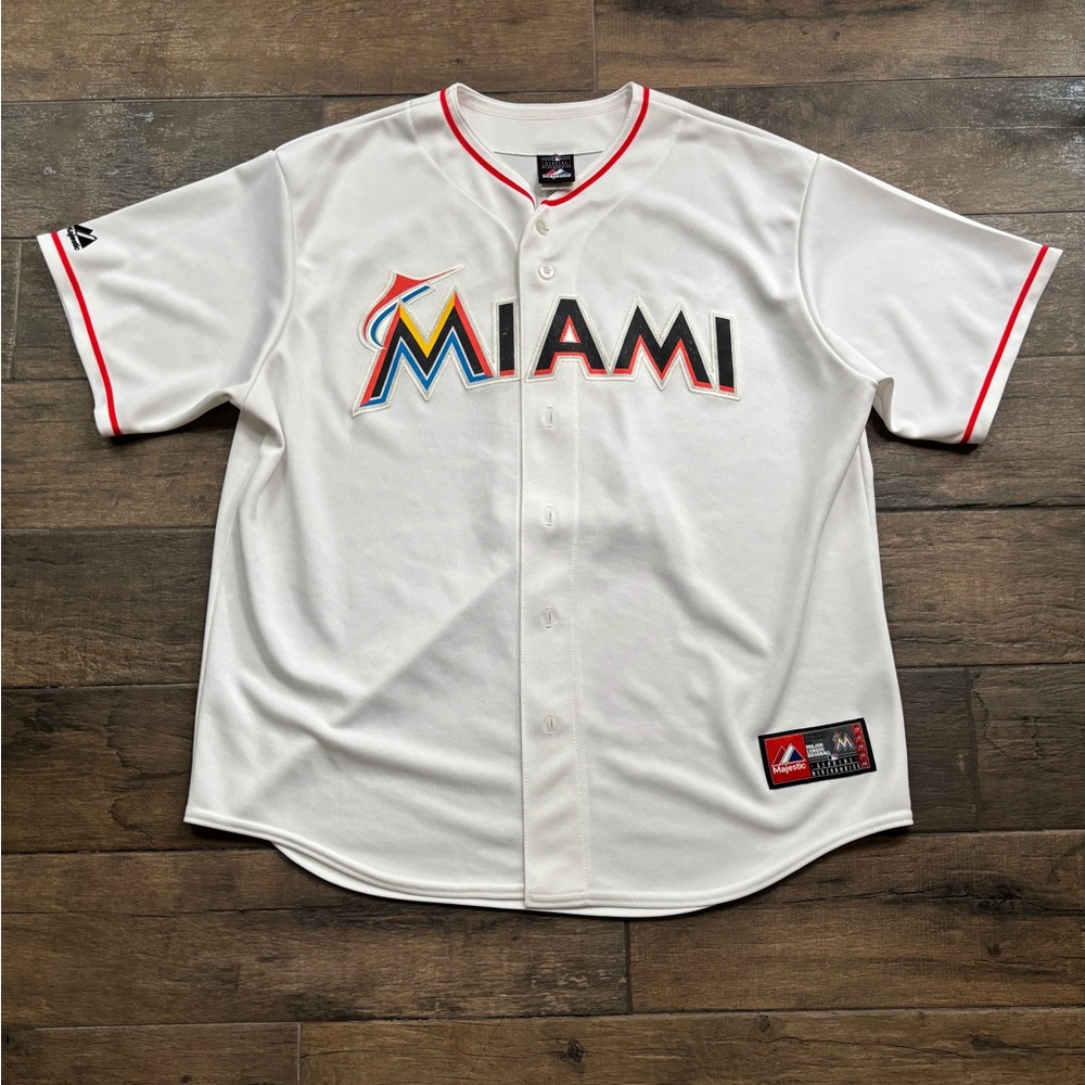 Miami Marlins White Hanley Ramirez Jersey XL